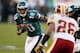 PHILADELPHIA, PA - JANUARY 01: DeSean Jackson #10 of the Philadelphia Eagles carries the ball against the Washington Redskins at Lincoln Financial Field on January 1, 2012 in Philadelphia, Pennsylvania. (Photo by Rob Carr/Getty Images)
