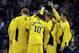 CHARLOTTE, NC - MARCH 20: The Michigan Wolverines huddle before taking on the Duke Blue Devils during the third round of the 2011 NCAA men's basketball tournament at Time Warner Cable Arena on March 20, 2011 in Charlotte, North Carolina. (Photo by Streeter Lecka/Getty Images)