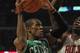 CHICAGO, IL - FEBRUARY 16: Rajon Rondo #9 of the Boston Celtics goes up for a shot against Ronnie Brewer #11 of the Chicago Bulls at the United Center on February 16, 2012 in Chicago, Illinois.The Bulls defeated the Celtics 89-80. NOTE TO USER: User expressly acknowledges and agrees that, by downloading and or using this photograph, User is consenting to the terms and conditions of the Getty Images License Agreement. (Photo by Jonathan Daniel/Getty Images)