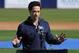 PHOENIX, AZ - FEBRUARY 24: Ryan Braun #8 of the Milwaukee Brewers talks to the media prior to spring workouts at Maryvale Baseball Park on February 24, 2012 in Phoenix, Arizona. (Photo by Norm Hall/Getty Images)