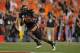 GLENDALE, AZ - JANUARY 02: Justin Blackmon #81 of the Oklahoma State Cowboys catches a 67-yard touchdown reception in the second quarter against the Stanford Cardinal during the Tostitos Fiesta Bowl on January 2, 2012 at University of Phoenix Stadium in Glendale, Arizona. (Photo by Doug Pensinger/Getty Images)