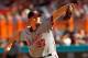 MIAMI GARDENS, FL - SEPTEMBER 28: Stephen Strasburg #37 of the Washington Nationals pitches during a game against the Florida Marlins at Sun Life Stadium on September 28, 2011 in Miami Gardens, Florida. (Photo by Mike Ehrmann/Getty Images)