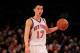 NEW YORK, NY - FEBRUARY 29: Jeremy Lin #17 of the New York Knicks dribbles against the Cleveland Cavaliers at Madison Square Garden on February 29, 2012 in New York City. NOTE TO USER: User expressly acknowledges and agrees that, by downloading and/or using this Photograph, user is consenting to the terms and conditions of the Getty Images License Agreement. (Photo by Chris Trotman/Getty Images)