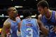 LOS ANGELES, CA - FEBRUARY 22: Chris Paul #3 of the Los Angeles Clippers gets helped up from Randy Foye #3 and Blake Griffin during a 103-95 win over the Denver Nuggets at Staples Center on February 22, 2012 in Los Angeles, California. NOTE TO USER: User expressly acknowledges and agrees that, by downloading and or using this photograph, User is consenting to the terms and conditions of the Getty Images License Agreement. (Photo by Harry How/Getty Images)