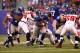 EAST RUTHERFORD, NJ - JANUARY 08: Brandon Jacobs #27 of the New York Giants runs the ball against the Atlanta Falcons during their NFC Wild Card Playoff game at MetLife Stadium on January 8, 2012 in East Rutherford, New Jersey. (Photo by Al Bello/Getty Images)