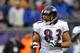 FOXBORO, MA - JANUARY 22: Lee Evans #83 of the Baltimore Ravens reacts after a play against the New England Patriots during their AFC Championship Game at Gillette Stadium on January 22, 2012 in Foxboro, Massachusetts. (Photo by Jim Rogash/Getty Images)