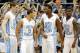 CHAPEL HILL, NC - FEBRUARY 08: The North Carolina Tar Heels huddle during their game at the Dean Smith Center on February 8, 2012 in Chapel Hill, North Carolina. (Photo by Streeter Lecka/Getty Images)