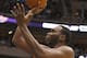 SALT LAKE CITY, UT - DECEMBER 8: Al Jefferson #25 of the Utah Jazz shoots the ball during a game against the Miami Heat during the second half of an NBA game December 8, 2010 at Energy Solutions Arena in Salt Lake City, Utah. The Heat beat the Jazz 111-98. NOTE TO USER: User expressly acknowledges and agrees that, by downloading and or using this photograph, User is consenting to the terms and conditions of the Getty Images License Agreement. (Photo by George Frey/Getty Images)