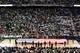 DETROIT - APRIL 04: A general view of the American flag on the court during the national anthem before the Michigan State Spartans take on the Connecticut Huskies during the National Semifinal game of the NCAA Division I Men's Basketball Championship at Ford Field on April 4, 2009 in Detroit, Michigan. (Photo by Streeter Lecka/Getty Images)
