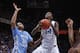 LEXINGTON, KY - DECEMBER 3: Michael Kidd-Gilchrist #14 of the Kentucky Wildcats shoots against John Henson #31 of the North Carolina Tar Heels during their game at Rupp Arena on December 3, 2011 in Lexington, Kentucky. Kentucky won 73-72. (Photo by Joe Robbins/Getty Images)