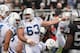 OAKLAND, CA - DECEMBER 16: Jaff Saturday #63 of the Indianapolis Colts points out the defense during the game against the Oakland Raiders on December 16, 2007 at McAfee Coliseum in Oakland, California. The Colts won 21-14. (Photo by Stephen Dunn/Getty Images)