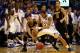 LAWRENCE, KS - FEBRUARY 25: Travis Releford #24 of the Kansas Jayhawks and Phil Pressey #1 of the Missouri Tigers battle for a loose ball during the game on February 25, 2012 at Allen Fieldhouse in Lawrence, Kansas. (Photo by Jamie Squire/Getty Images)