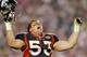 25 Jan 1998: Bill Romanowski #53 of the Denver Broncos celebrates against the Green Bay Packers during Super Bowl XXXII at Qualcomm Stadium in San Diego, California. The Denver Broncos defeated the Green Bay Packers 31-24. Mandatory Credit: Andy Lyons