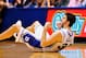 DURHAM, NC - JANUARY 12: Ryan Kelly #34 of the Duke Blue Devils reacts after drawing a foul as the shot clock expires against the Virginia Cavaliers during play at Cameron Indoor Stadium on January 12, 2012 in Durham, North Carolina. Duke won 61-58. (Photo by Grant Halverson/Getty Images)