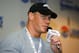 CONCORD, NC - MAY 27: Professional wrestler John Cena, speaks to members of the media during a press conference, prior to the NASCAR Nextel Cup Series Coca-Cola 600 on May 27, 2007 at Lowe's Motor Speedway in Concord, North Carolina. Cena was there to talk about taking part in the TV show ?Fast Cars and Super Stars: Gillette Young Guns Celebrity Race.? (Photo by Rusty Jarrett/Getty Images for NASCAR)