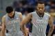 HARTFORD, CT - JANUARY 29: Ryan Boatright #11 and Jeremy Lamb #3 of the Connecticut Huskies walk on the court in the first half against the Notre Dame Fighting Irish on January 29, 2012 at the XL Center in Hartford, Connecticut. (Photo by Elsa/Getty Images)