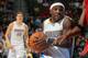 DENVER, CO - JANUARY 13: Ty Lawson #3 of the Denver Nuggets drives to the basket against Chris Bosh #1 of the Miami Heat at the Pepsi Center on January 13, 2012 in Denver, Colorado. The Nuggets defeated the Heat 117-104. NOTE TO USER: User expressly acknowledges and agrees that, by downloading and or using this photograph, User is consenting to the terms and conditions of the Getty Images License Agreement. (Photo by Doug Pensinger/Getty Images)