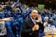 DURHAM, NC - MARCH 03: ESPN basketball analyst Dick Vitale reports from the sidelines before the Duke Blue Devils against the North Carolina Tar Heels at Cameron Indoor Stadium on March 3, 2012 in Durham, North Carolina. (Photo by Streeter Lecka/Getty Images)