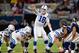ST. LOUIS, MO - OCTOBER 25: Quarterback Peyton Manning #18 of the Indianapolis Colts calls the play at the line against the St. Louis Rams at the Edward Jones Dome on October 25, 2009 in St. Louis, Missouri. (Photo by Dilip Vishwanat/Getty Images)