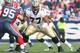 ORCHARD PARK, NY - SEPTEMBER 27: Carl Nicks #77 of the New Orleans Saints moves on the line during the game against the Buffalo Bills at Ralph Wilson Stadium on September 27, 2009 in Orchard Park, New York. The Saints won 27-7. (Photo by Rick Stewart/Getty Images)