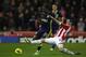 STOKE ON TRENT, ENGLAND - DECEMBER 31: Hugo Rodallega of Wigan Athletic in action with Rory Delap of Stoke City during the Barclays Premier League match between Stoke City and Wigan Athletic at Britannia Stadium on December 31, 2011 in Stoke on Trent, England. (Photo by Clive Brunskill/Getty Images)