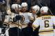 TORONTO, CANADA - MARCH 6: The Boston Bruins celebrate Tyler Seguin goal against the Toronto Maple Leafs during NHL action at the Air Canada Centre March 6, 2012 in Toronto, Ontario, Canada. (Photo by Abelimages/Getty Images)