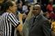 MILWAUKEE, WI - MARCH 03: Head coach John Thompson III of the Georgetown Hoyas yells at a referee during a game against the Marquette Golden Eagles at the Bradley Center on March 3, 2012 in Milwaukee, Wisconsin. Marquette defeated Georgetown 83-69.(Photo by Jonathan Daniel/Getty Images)