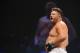 UNCASVILLE, CT - MAY 16: Roy Nelson (White Trunks) of the Lions Den celebrates after beating Brad Imes MilesTech Fighting System during their bout presented by the International Fighting League at the Mohegan Sun Arena May 16, 2008 in Uncasville, Connecticut. (Photo by Al Bello/Getty Images)