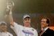 MIAMI GARDENS, FL - FEBRUARY 04: Quarterback Peyton Manning #18 of the Indianapolis Colts celebrates with the Vince Lombardi Super Bowl trophy next to head coach Tony Dungy and is wife, Lauren, and CBS sports broadcaster Jim Nantz after winning the Super Bowl XLI 29-17 over the Chicago Bears on February 4, 2007 at Dolphin Stadium in Miami Gardens, Florida. (Photo by Donald Miralle/Getty Images)