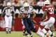 GLENDALE, AZ - AUGUST 27: Wide receiver Vincent Jackson #83 of the San Diego Chargers runs with the football after a reception against the Arizona Cardinals during the preseason NFL game at the University of Phoenix Stadium on August 27, 2011 in Glendale, Arizona. The Chargers defeated the Cardinals 34-31.(Photo by Christian Petersen/Getty Images)