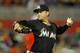 MIAMI, FL - MARCH 06: Mark Buehrle #56 of the Miami Marlins pitches during a game against the University of Miami Hurricanes at Marlins Park on March 6, 2012 in Miami, Florida. (Photo by Mike Ehrmann/Getty Images)
