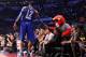 LOS ANGELES, CA - FEBRUARY 20: (L-R) Dwight Howard #12 of the Orlando Magic and the Eastern Conference, singer Justin Bieber, and Chicago Bulls mascot 'Benny the Bull' courtside during the 2011 NBA All-Star game at Staples Center on February 20, 2011 in Los Angeles, California. NOTE TO USER: User expressly acknowledges and agrees that, by downloading and or using this photograph, User is consenting to the terms and conditions of the Getty Images License Agreement. (Photo by Kevork Djansezian/Getty Images)
