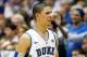 DURHAM, NC - MARCH 03: Austin Rivers #0 of the Duke Blue Devils reacts to a call as he walks to the bench against the North Carolina Tar Heels during their game at Cameron Indoor Stadium on March 3, 2012 in Durham, North Carolina. (Photo by Streeter Lecka/Getty Images)