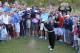 MIAMI, FL - MARCH 08: Tiger Woods of the USA plays his second shot at the par 4, 18th hole during the first round of the World Golf Championship Cadillac Championship on the TPC Blue Monster Course at Doral Golf Resort And Spa on March 8, 2012 in Miami, Florida. (Photo by David Cannon/Getty Images)