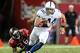 TAMPA, FL - OCTOBER 03: Tight end Dallas Clark #44 of the Indianapolis Colts runs the ball against Safety Sean Jones #26 of the Tampa Bay Buccaneers at Raymond James Stadium on October 3, 2011 in Tampa, Florida. (Photo by Marc Serota/Getty Images)