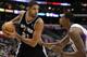 LOS ANGELES, CA - DECEMBER 01: Tim Duncan #21 of the San Antonio Spurs pauses with the ball in front of DeAndre Jordan #9 of the Los Angeles Clippers at the Staples Center on December 1, 2010 in Los Angeles, California. NOTE TO USER: User expressly acknowledges and agrees that, by downloading and or using this photograph, User is consenting to the terms and conditions of the Getty Images License Agreement. (Photo by Harry How/Getty Images)