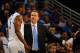 NEW ORLEANS, LA - MARCH 11: Head coach John Calipari talks to Darius Miller #1 of the Kentucky Wildcats in the first half against the Vanderbilt Commodores during the championship game of the 2012 SEC Men's Basketball Tournament at New Orleans Arena on March 11, 2012 in New Orleans, Louisiana. (Photo by Chris Graythen/Getty Images)