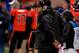 CORVALLIS, OR - NOVEMBER 05: Oregon State Beavers head coach Mike Riley looks at the scoreboard during the game against the Oregon State Beavers on November 5, 2011 at Reser Stadium in Corvallis, Oregon. Stanford won the game 38-13. (Photo by Craig Mitchelldyer/Getty Images)