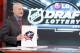 TORONTO - APRIL 13: Deputy Commissioner of the NHL Bill Daly announces the fourth pick to go to the Columbus Blue Jackets during the NHL Draft Lottery Drawing at the TSN Studio April 13, 2010 in Toronto, Ontario, Canada. (Photo by Abelimages / Getty Images for NHL)