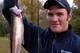 8 Nov 2001: Daniel Herbert, the Australian centre, holds a rainbow trout caught during a spot of fly fishing at a team activity day at Willinghurst Estate, Cranleigh, Surrey.DIGITAL IMAGE Mandatory Credit: Dave Rogers/ALLSPORT