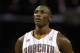 CHARLOTTE, NC - FEBRUARY 10: Bismack Biyombo #0 of the Charlotte Bobcats during their game at Time Warner Cable Arena on February 10, 2012 in Charlotte, North Carolina. NOTE TO USER: User expressly acknowledges and agrees that, by downloading and or using this photograph, User is consenting to the terms and conditions of the Getty Images License Agreement. (Photo by Streeter Lecka/Getty Images)