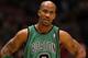 EAST RUTHERFORD, NJ - MARCH 04: Stephon Marbury #8 of the Boston Celtics looks on against the New Jersey Nets during their game on March 4, 2009 at The Izod Center in East Rutherford, New Jersey. NOTE TO USER: User expressly acknowledges and agrees that, by downloading and/or using this Photograph, user is consenting to the terms and conditions of the Getty Images License Agreement. (Photo by Al Bello/Getty Images)