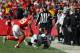 KANSAS CITY, MO - DECEMBER 24: Brandon Carr #39 of the Kansas City Chiefs breaks up a pass intended for Darrius Heyward-Bey #85 of the Oakland Raiders during the game on December 24, 2011 at Arrowhead Stadium in Kansas City, Missouri. (Photo by Jamie Squire/Getty Images)