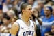 DURHAM, NC - MARCH 03: Austin Rivers #0 of the Duke Blue Devils reacts to a call as he walks to the bench against the North Carolina Tar Heels during their game at Cameron Indoor Stadium on March 3, 2012 in Durham, North Carolina. (Photo by Streeter Lecka/Getty Images)