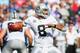 ORCHARD PARK, NY - SEPTEMBER 18: Jason Campbell #8 of the Oakland Raiders readies to pass against the Buffalo Bills at Ralph Wilson Stadium on September 18, 2011 in Orchard Park, New York. (Photo by Rick Stewart/Getty Images)