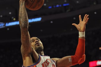 Tyson Chandler leads the Knicks with seven rebounds.