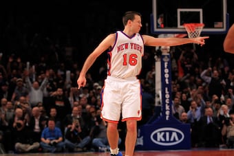 Steve Novak has knocked down some three pointers as the Knicks have built a big lead.