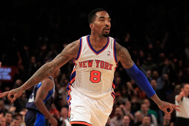 J.R. Smith and the Knicks are flying high tonight.