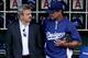 ANAHEIM, CA - JULY 1: Manager Don Mattingly and general manager Ned Colletti of the Los Angeles Dodgers converse in the dugout before the game with the Los Angeles Angels of Anaheim on July 1, 2011 at Angel Stadium in Anaheim, California. (Photo by Stephen Dunn/Getty Images)