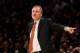 LOS ANGELES, CA - JANUARY 09: Head coach Mike D'Antoni of the New York Knicks gestures in the game with the Los Angeles Lakers at Staples Center on January 9, 2011 in Los Angeles, California. The Lakers won 109-87. NOTE TO USER: User expressly acknowledges and agrees that, by downloading and or using this photograph, User is consenting to the terms and conditions of the Getty Images License Agreement. (Photo by Stephen Dunn/Getty Images)